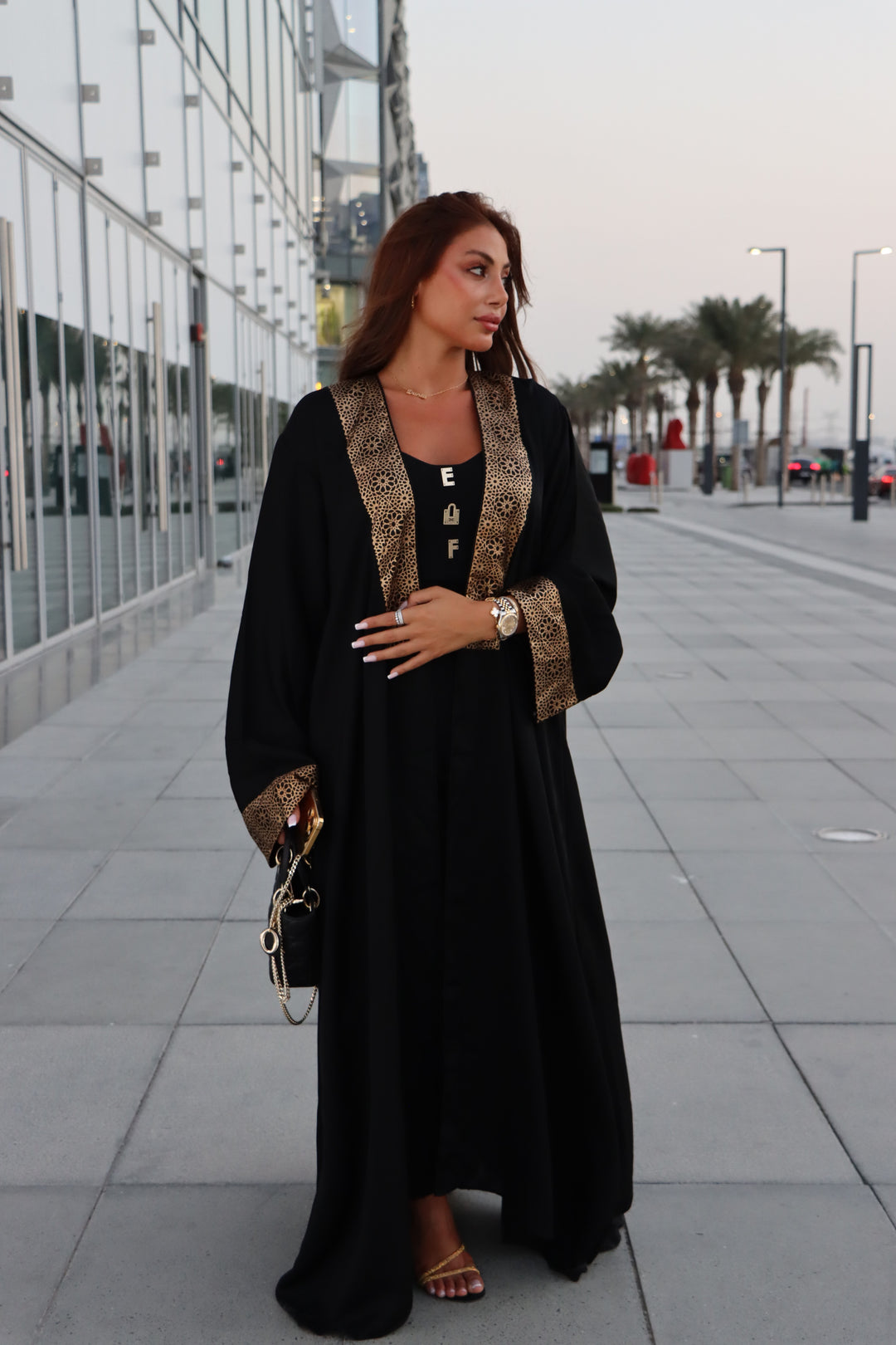 SBH Black Gold Abaya FoziaZnur SBH Black Gold Abaya FoziaZnur